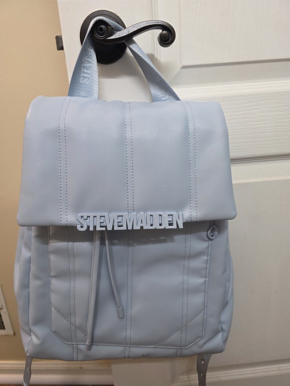 Steve Madden Bundle Olive Quilted Crossbody Bag And Baby Blue Book Bag - Picture 2 of 13